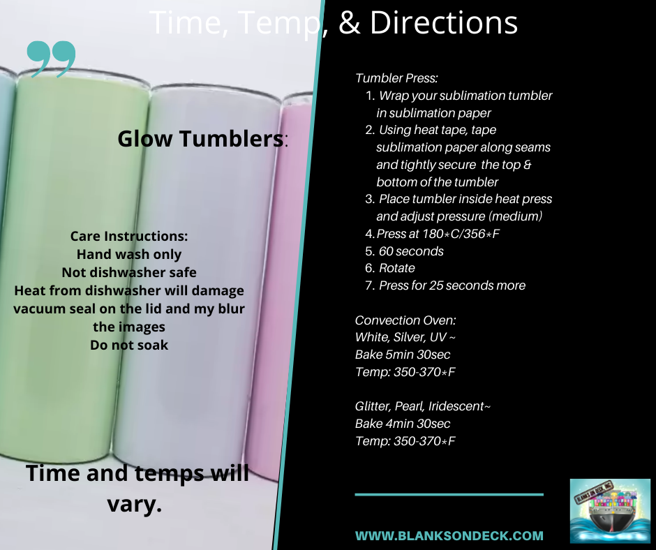 Glow in the Dark 20oz Sublimation Blank Tumbler – Blanks On Deck, Inc.