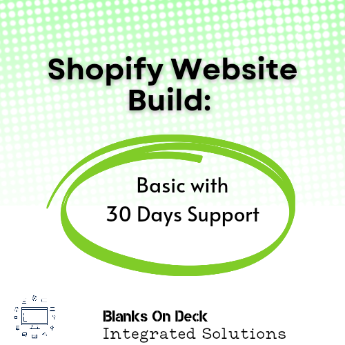 Shopify Website Setup: Basic