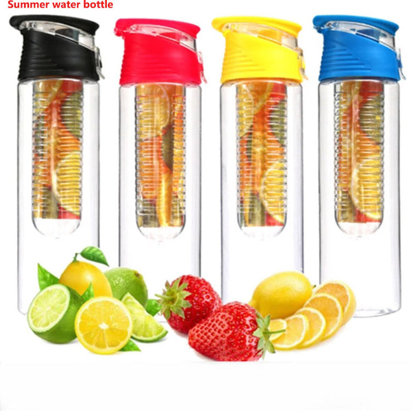 Fruit Infuser Water Bottle NON SUBLIMATION Acrylic Custom Logo Blanks On Deck