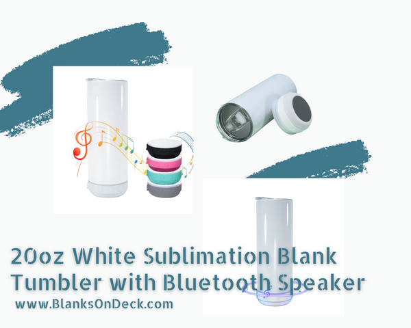 20oz Sublimation Tumbler with Bluetooth Speaker